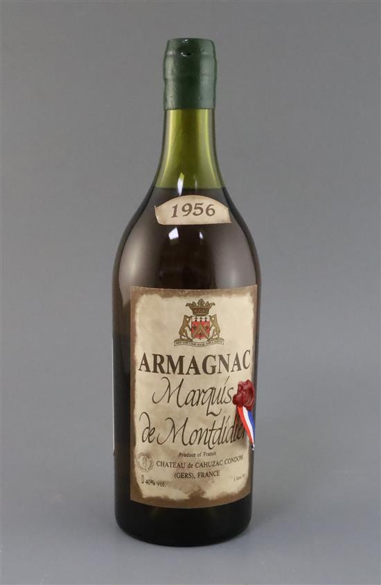 A Magnum of 1956 Armagnac Marquis de Montdidier, 13.5in.